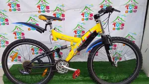 Adult Bicycle Yellow Bulls With Front and Back Shocks
