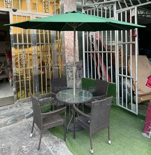 Outdoor Rattan Set of Chairs and Table