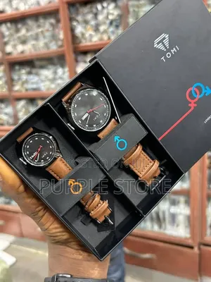 Tomi Couples Leather Watches (Price Is for Both Watches as Seen)