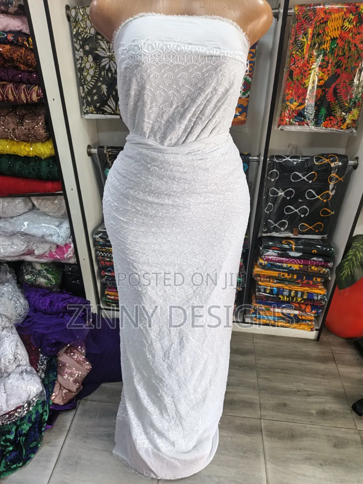 Chiffon Beautiful Cotton White