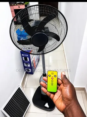High Solar Rechargeable Standing Fan With Remote