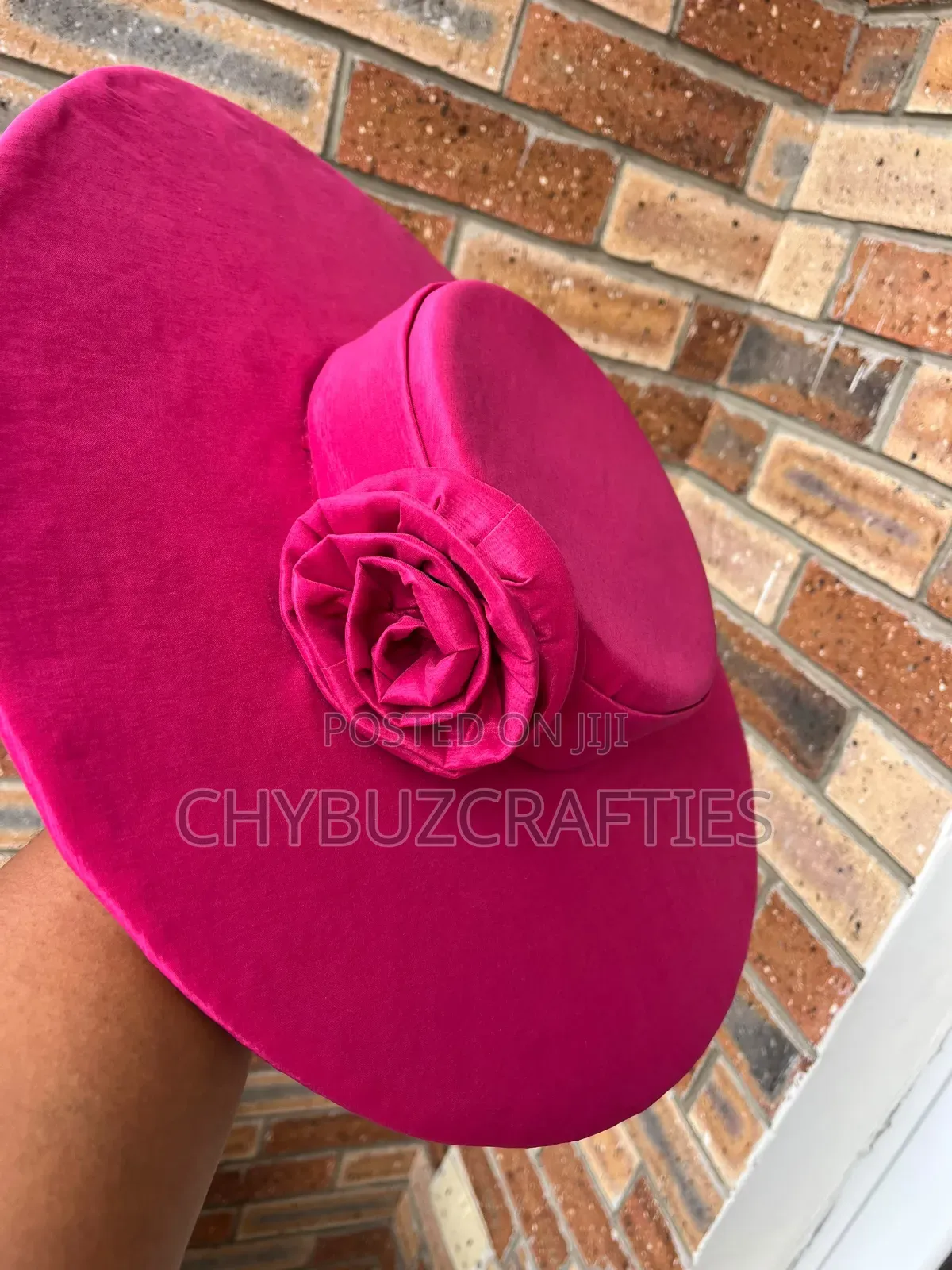 Pink Color Boater Hat