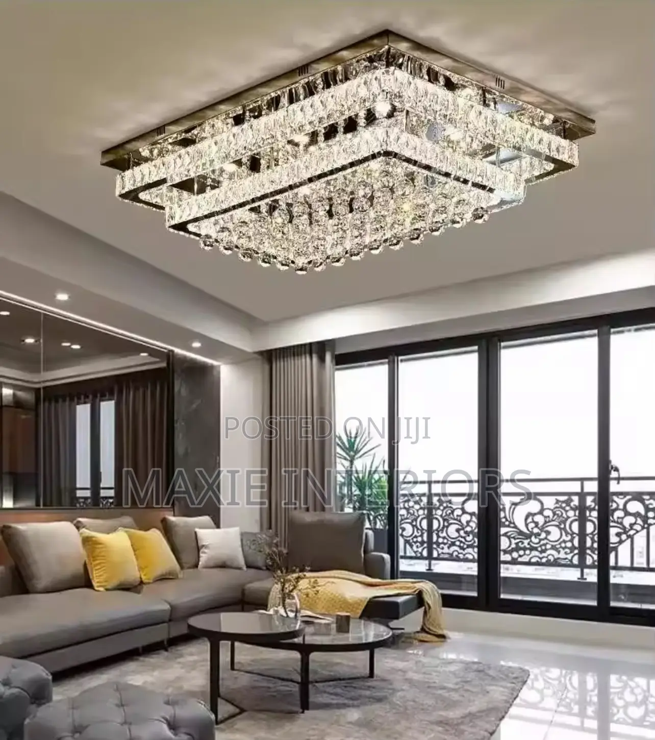 Modern Luxury Living Room Crystal LED Ceiling Chandelier