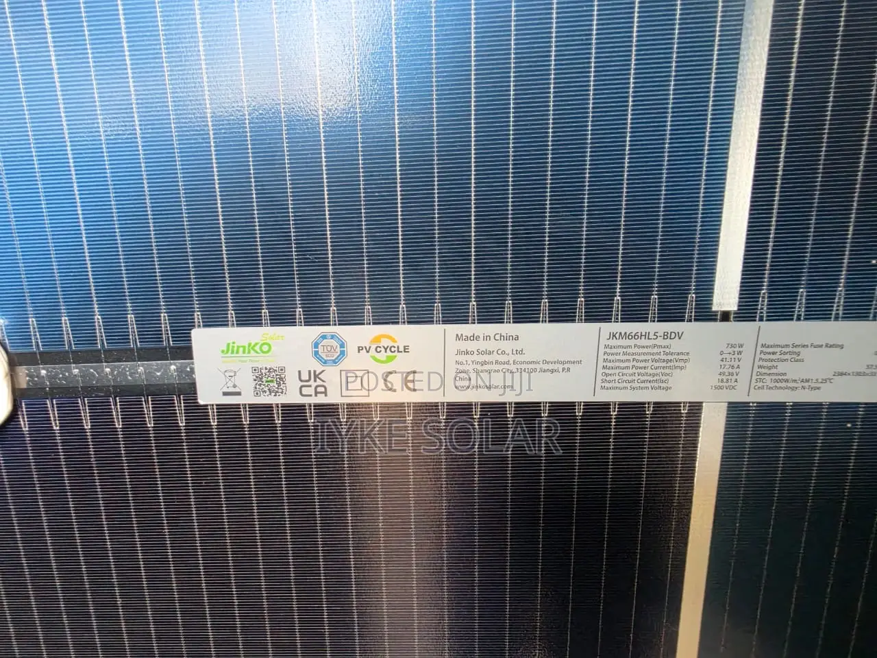 730watts Original Jinko Solar Panel