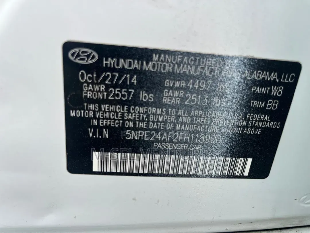 Hyundai Sonata 2015 White