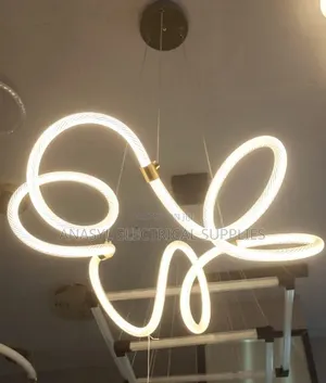 Contemporary Sculptural LED Loop Chandelier