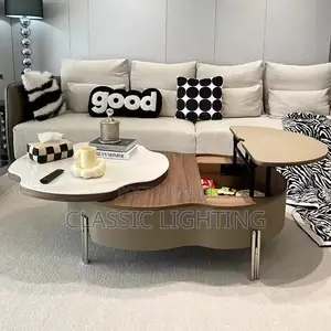 Adjustable Coffee Table With Storage Space Microcrystalline Table