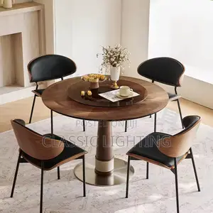 Dining Table and Chair Combination, Carbon Steel Round Table