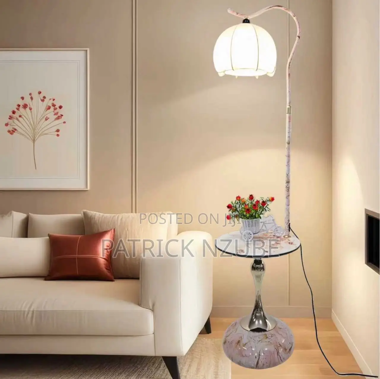 Side Table With Lamp