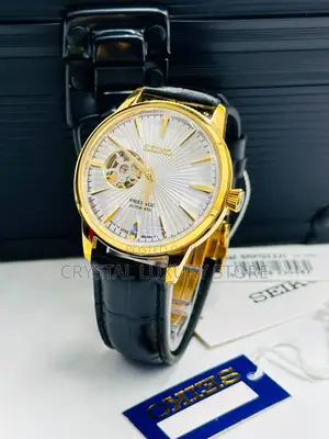 Seiko Quality Luxury Men Automatic Engine Genuine Leather Wristwatch