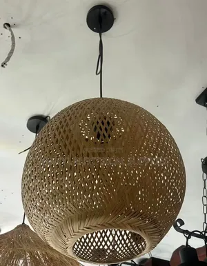 Anasyl Bird Nest Hand-Woven Globe Bamboo Pendant Light