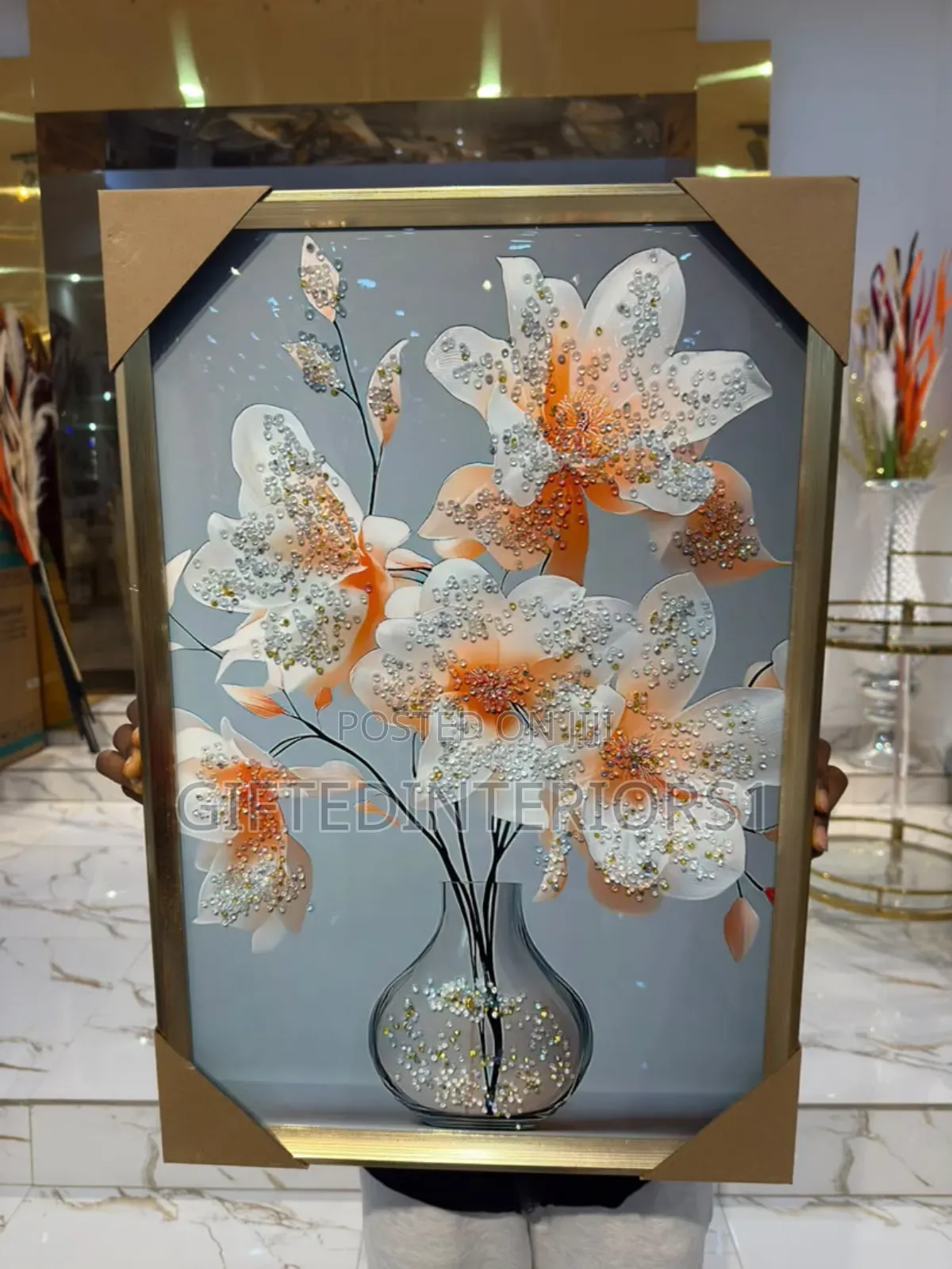 High Quality Impored Wall Frames With Crystal Diamonds
