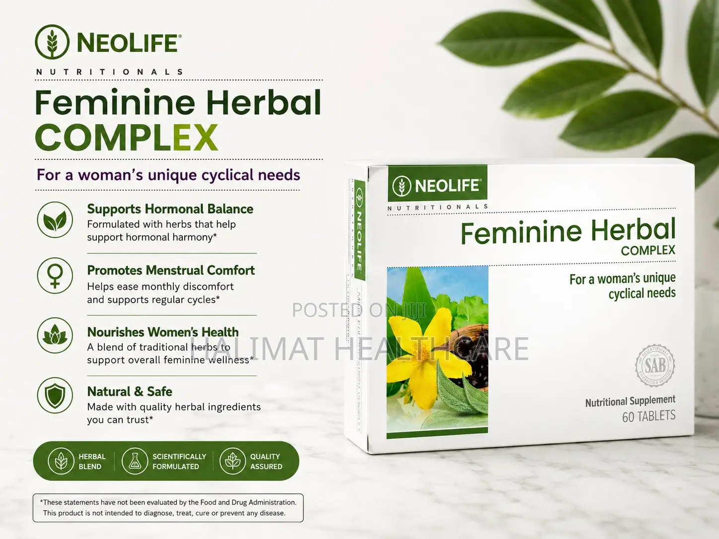 Feminine Herbal Complex - 60 Tablets (Single)
