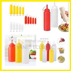 2-in-1 Plastic Squeeze Condiment Bottles