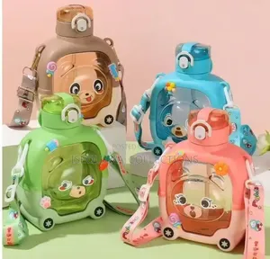 Kids Cartoon Water Bottle With Strap 1000ml