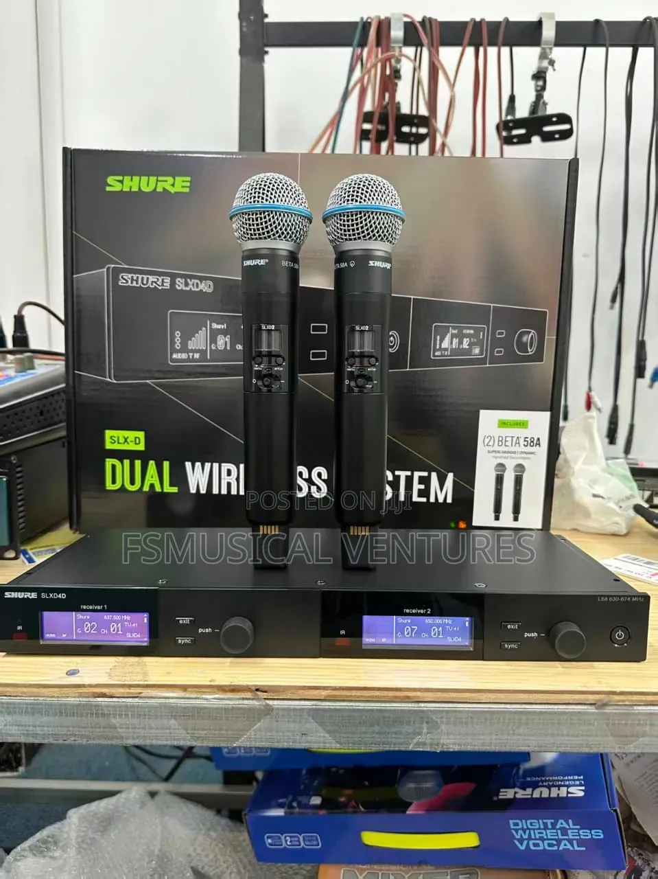 Original Shure SLX-D4-D Beta58a Dual Digital Wireless System