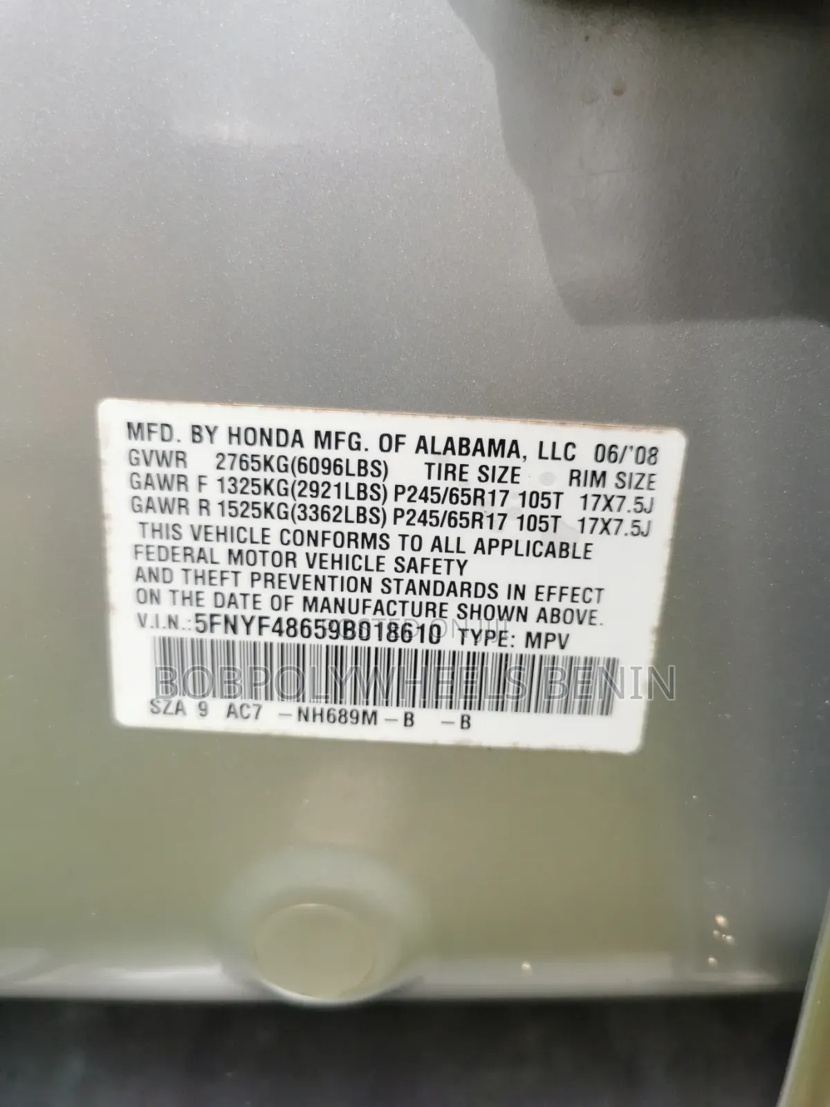 Honda Pilot 2008 Silver