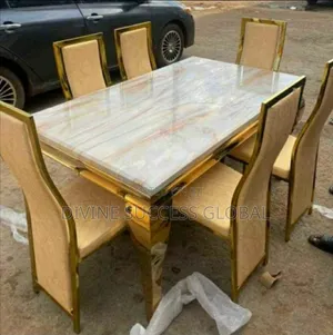 TOP Quality Luxury Marble Dining Sets With 6 Chairs