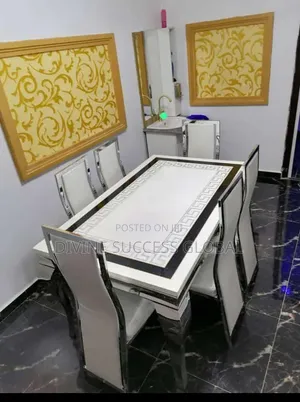TOP Quality Luxury Marble Dining Sets With 6 Chairs