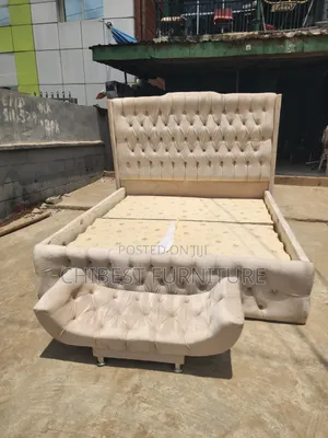 Brand New 6by6 Cream Coloured Bed