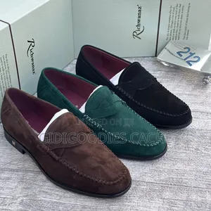 Richwanaz Men’s Suede Penny Loafers in 3 Colors Size 40-46