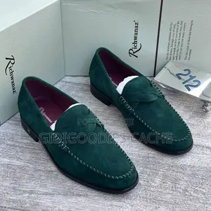 Richwanaz Men’s Suede Penny Loafers in 3 Colors Size 40-46