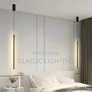 Modern LED Long Pendant Lights for Dining Room Bedroom Bedside Light