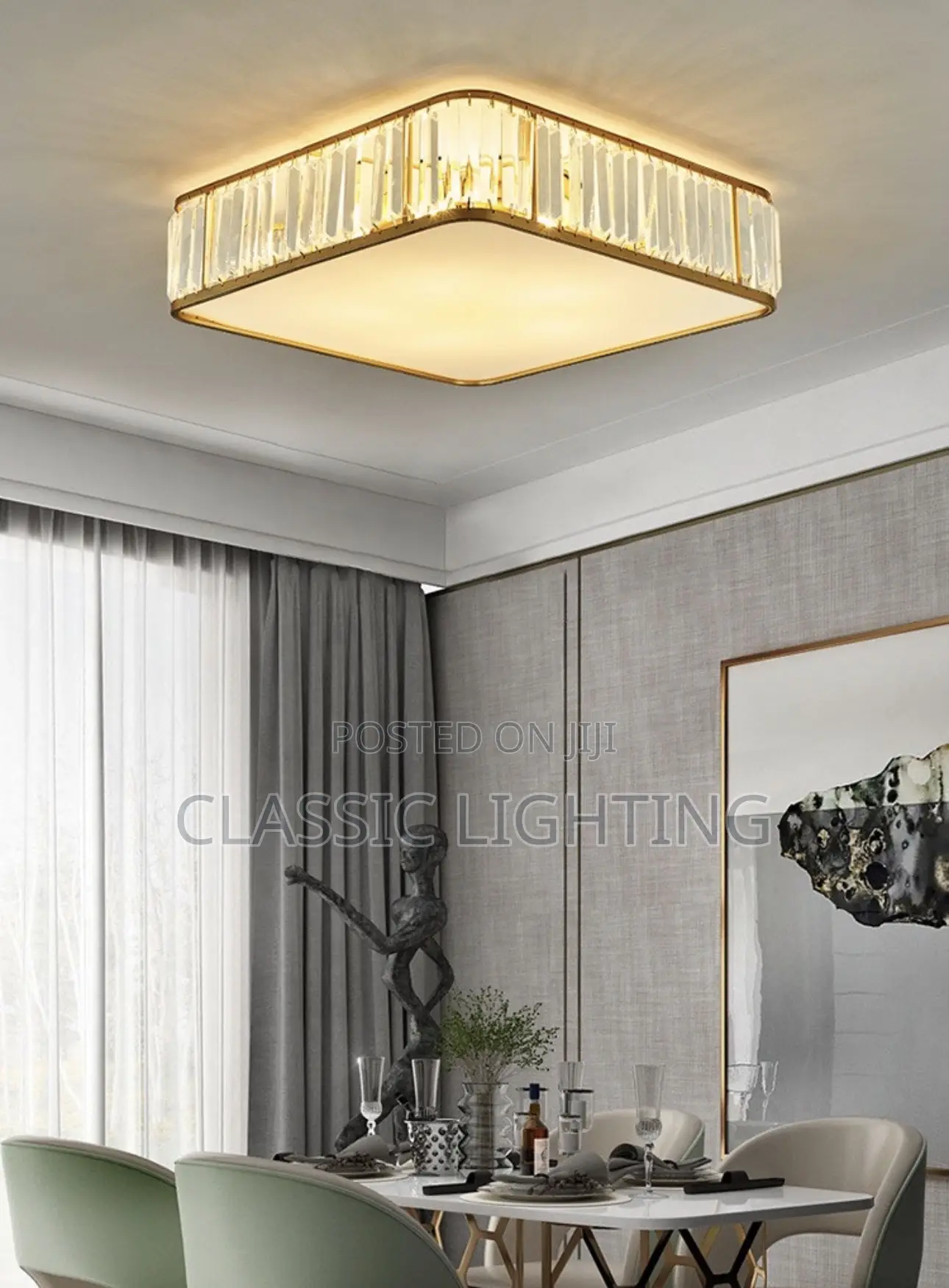 Luxury Crystal Ceiling Lamp Villa Bedroom Ceiling Light