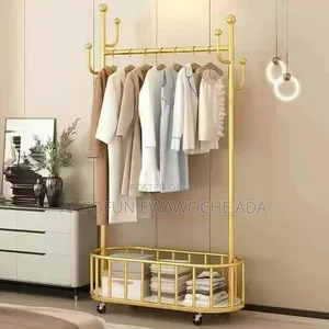 Gold Iron Cloth Boutique Rack