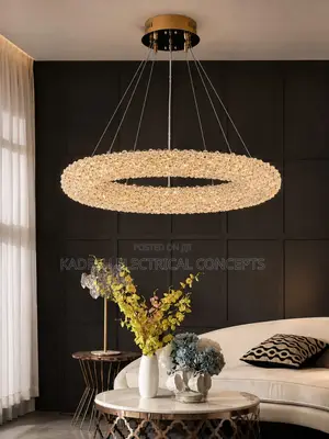 Modern Lustre Crystal Ring Pendant Lights Living Dining RoomChandelier