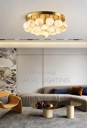 Alabaster Balls Ceiling Lights Living Room Luxury Modern Light