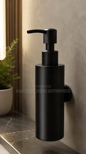 Matte Black Manual Liquid Soap/Sanitizer Dispenser - Wall Hang