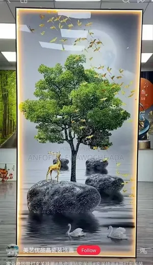Light Crystal Stone Quality Acrylic Frame – 160cm × 85cm