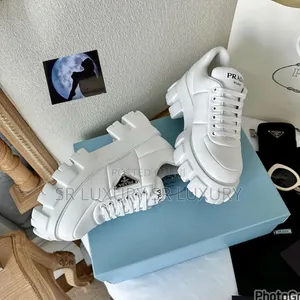 Premium-Looking White Prada-Style Chunky Sneakers