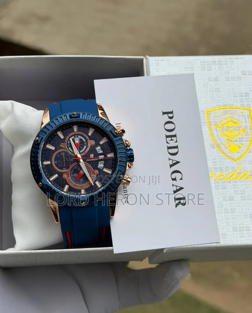 Luxury Poedager Active Chronograph Rubber