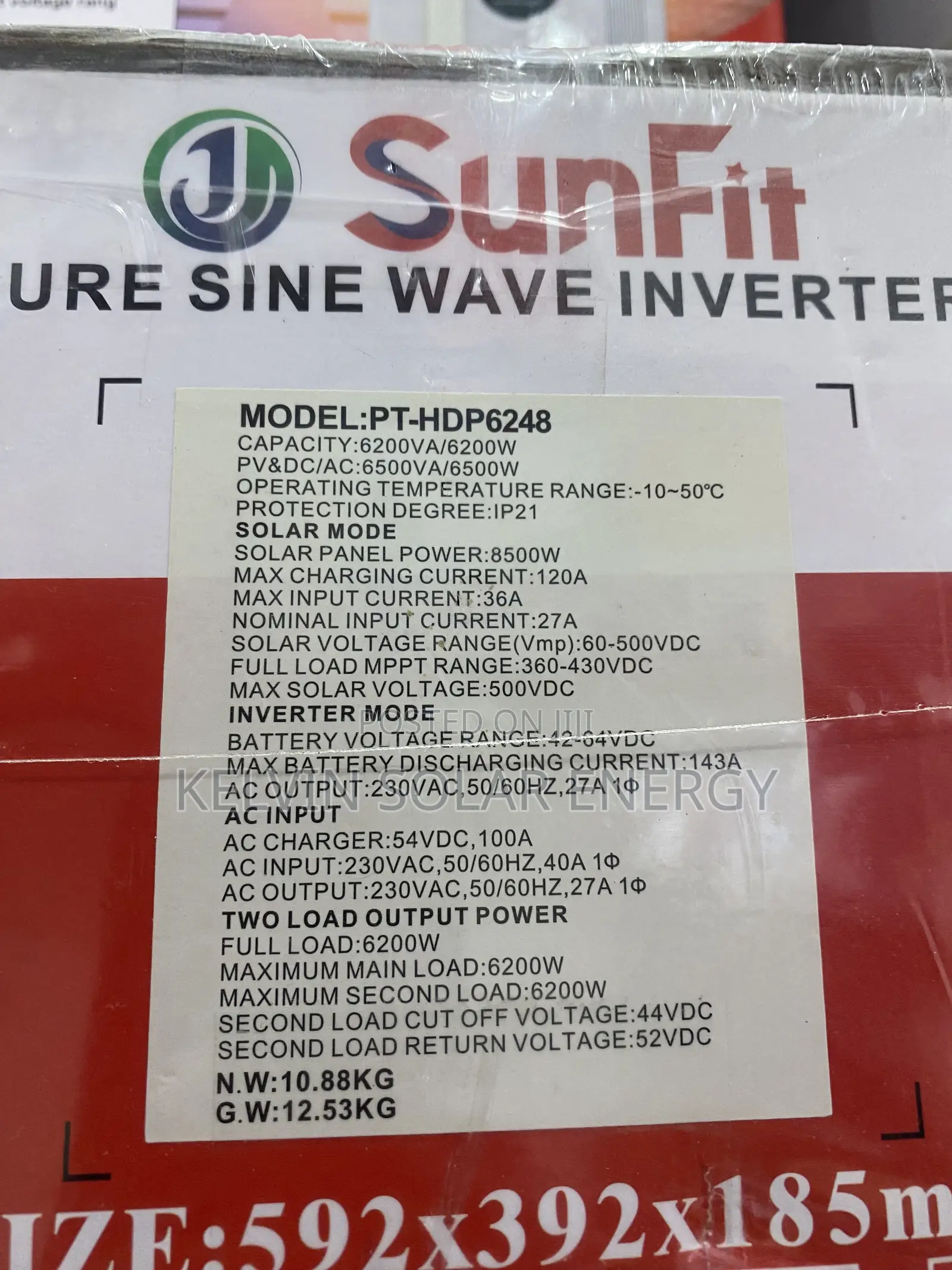 6.2 Kva /48v/Sunfit /Solar Lnverter