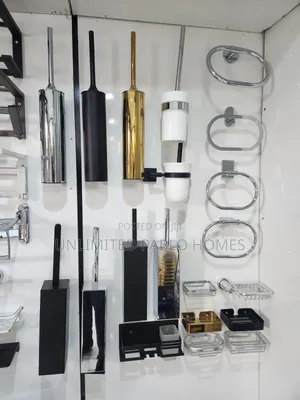 Bathroom Toilet Brush Holder and Towel Ring Set/ Wall Mounted