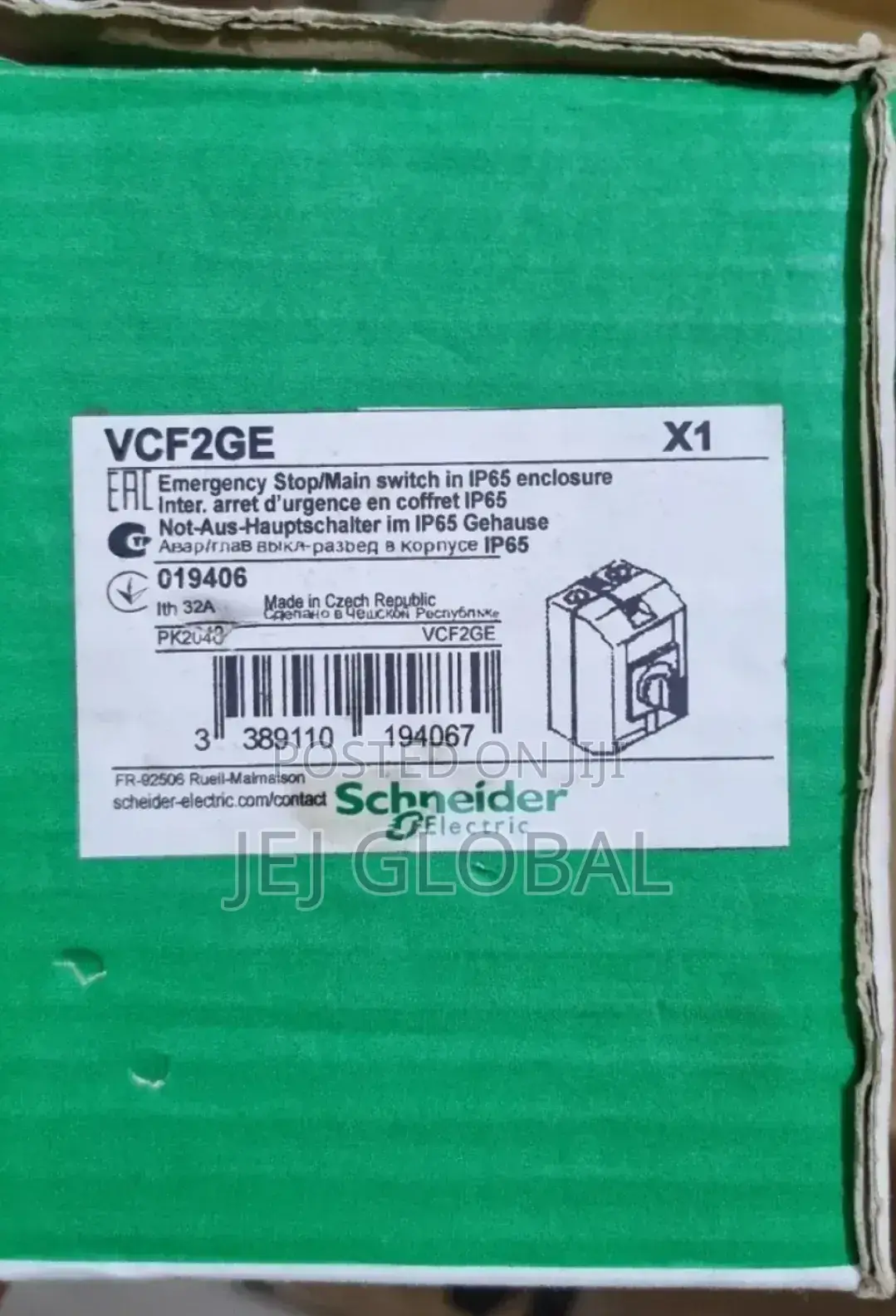 Schneider Electric VCF2GE Emergency Stop / Main Switch