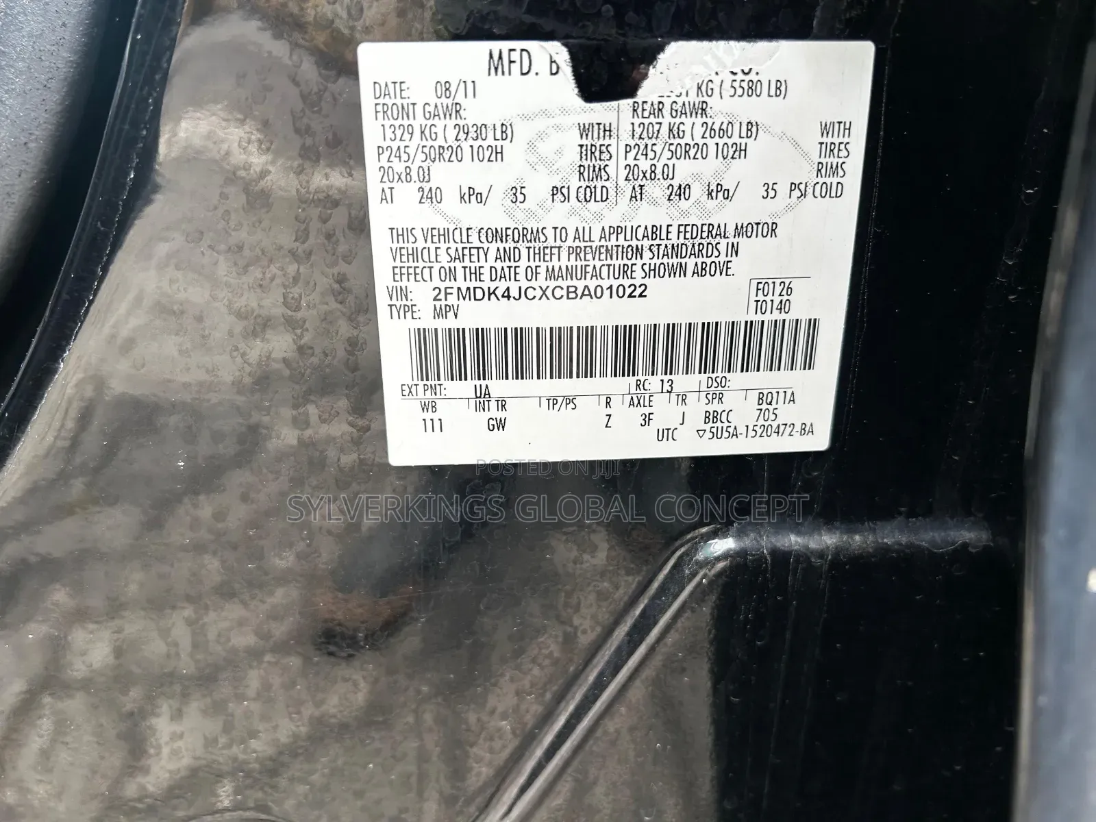 Ford Edge 2012 Black