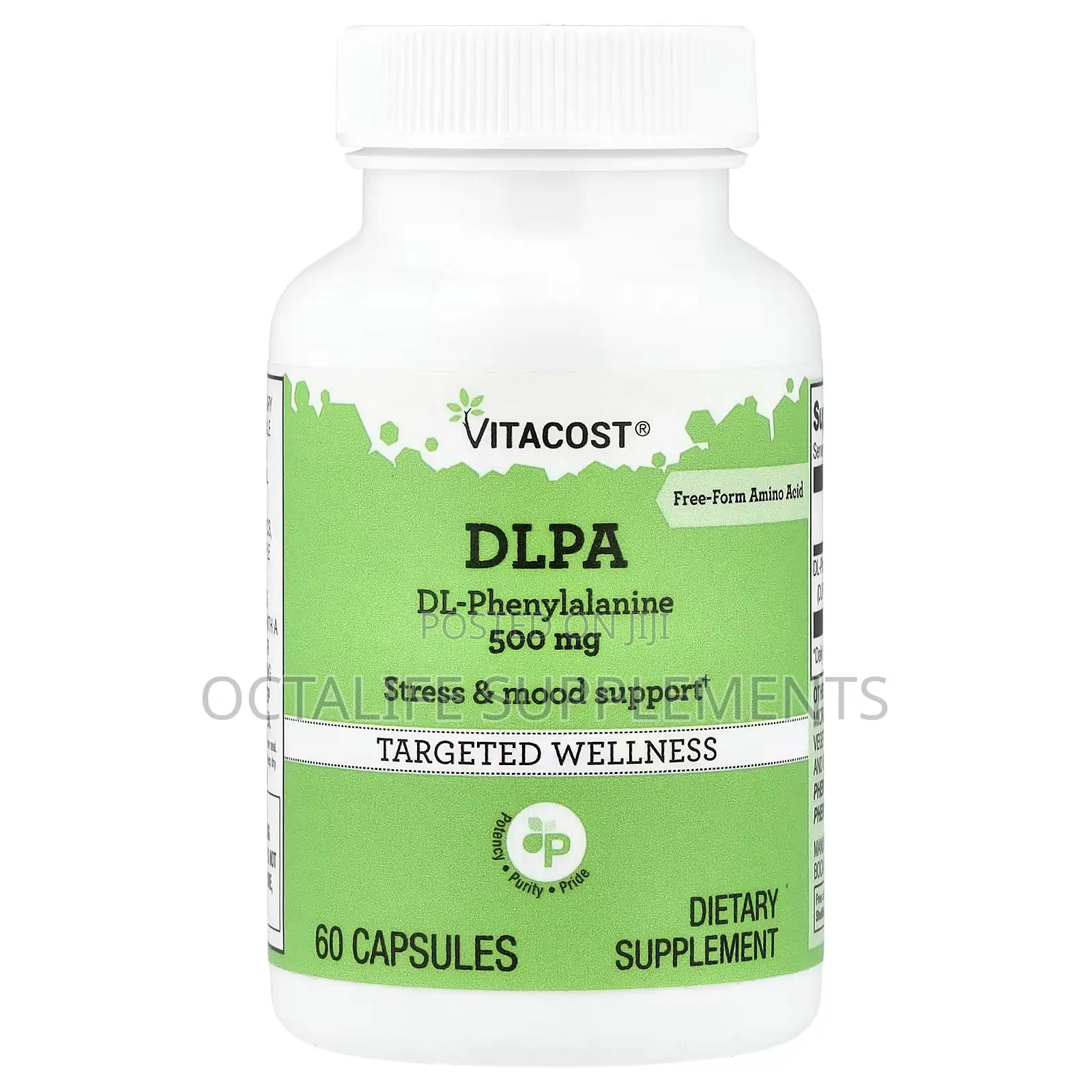 Vitacost, DLPA, 500 Mg, 60 Capsules