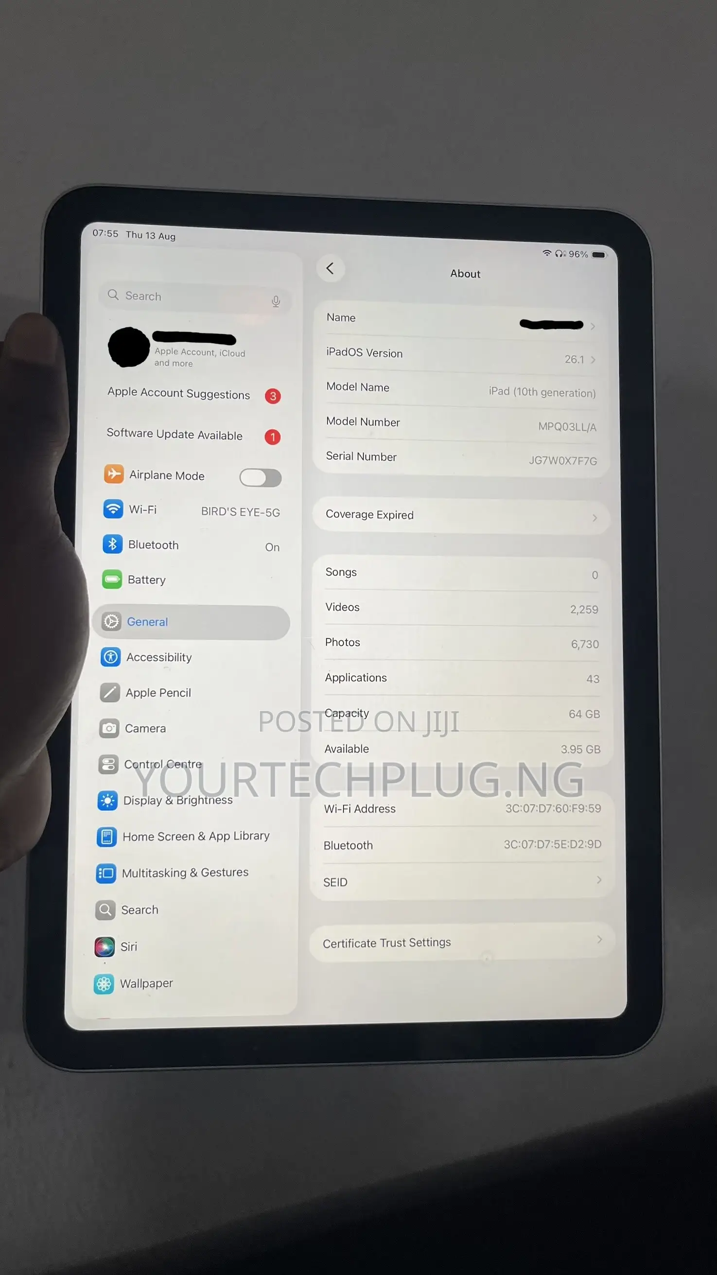 Apple iPad (2022) 64 GB Silver