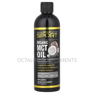 Sport, Organic MCT Oil, Unflavored, 12 Fl Oz (355 Ml)