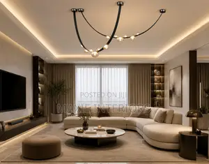 Modern Leather Led Pendant Living Room Chandelier