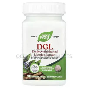 Nature's Way, DGL, Licorice, 100 Chewable Tablets