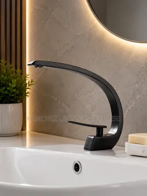 Luxury Matte Black Basin Mixer Faucet