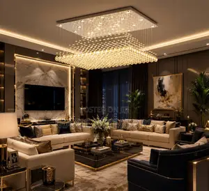 Luxury Living Room Crystal Raindrop Chandelier