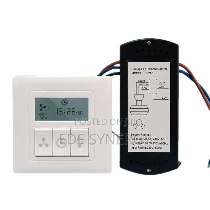 WiFi Ceiling Fan Remote Control Kit With LCD Display Smartphone APP
