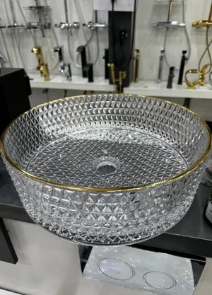 Crystal Glass Countertop Basin