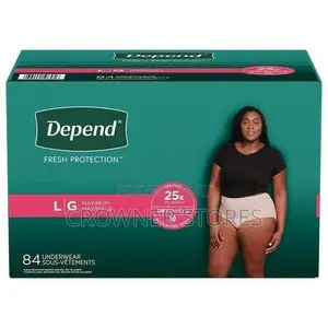 Depend Fresh Protection Underwear for Women Large 84counts