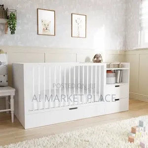 Modern Baby Crib/Cot With Drawers